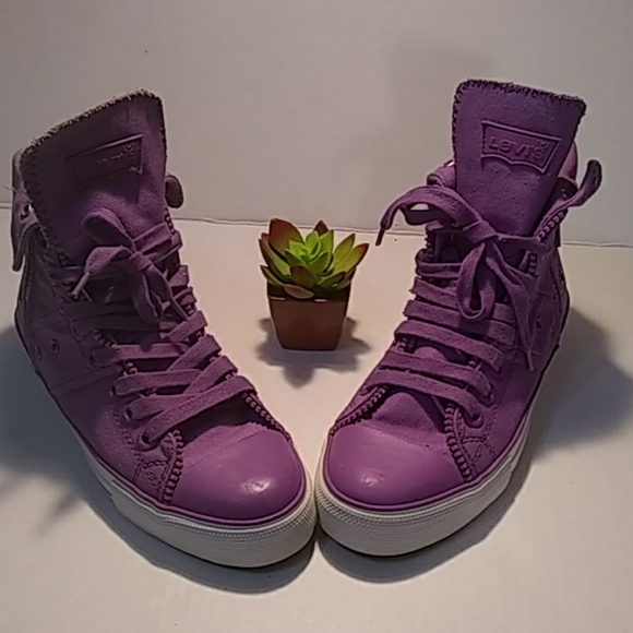 Levi's | Shoes | Levis Purple High Tops 